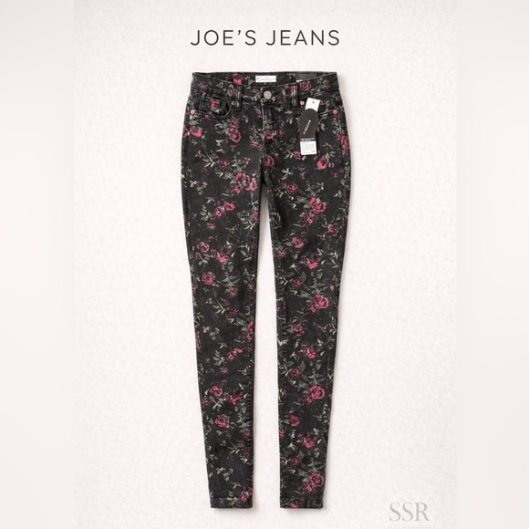 Joe's Jeans Denim - Joe’s Jeans The Skinny Electric Floral Black Skinny Jeans Women’s Size 27 NWT